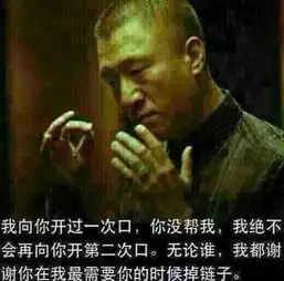 孙红雷图片带字我向你开过一次口,你没帮我,我绝不会再向你开第二次口.无论