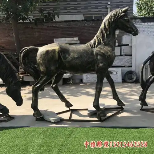 锻铜浮雕马福州铸铜马雕塑图片