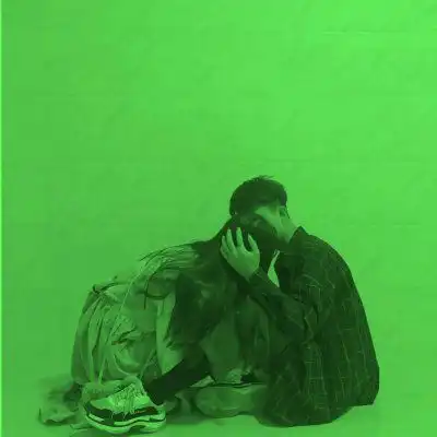 绿色头像情侣一对好看的情侣头像一男一女绿色系列