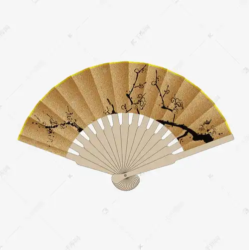 古风洒金水墨梅花折扇素材图片免费下载千库网