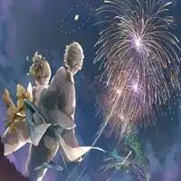 日漫烟花情侣头像微信头像图片大全