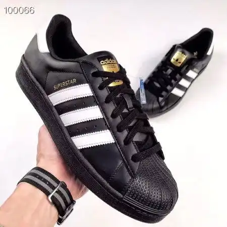 阿迪达斯三叶草superstar板鞋2019新款黑白金标贝壳头休闲鞋情侣鞋b27140