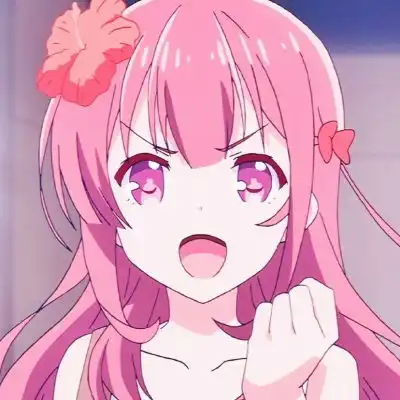 粉粉的可爱女头少女编号