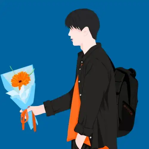 情侣插画小众情头