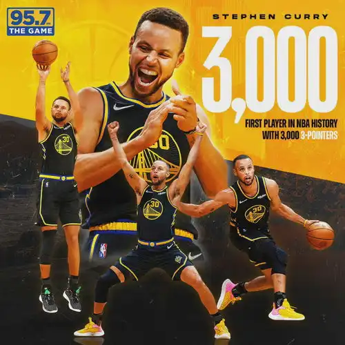 三分王者一场比赛达成两大里程碑,也只有库里能做到了