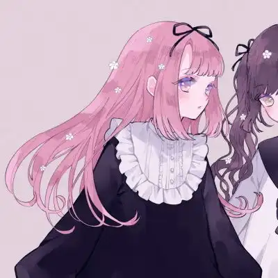 可爱女生软萌动漫闺蜜粉嫩头像