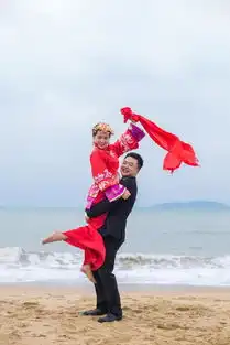 情侣三亚婚纱照竟偶遇大明星