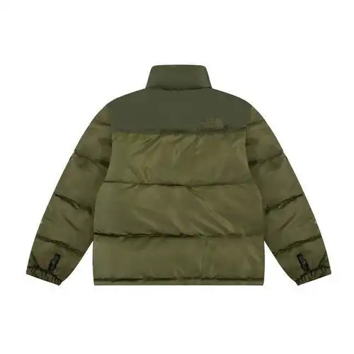 northface1996橄榄绿羽绒棉服外套情侣款