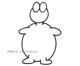 四步画出可爱的卡通乌龟