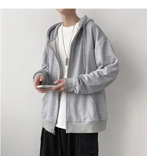 开衫连帽卫衣男chic港风情侣春秋款外套ins潮牌痞帅宽松炸街上衣
