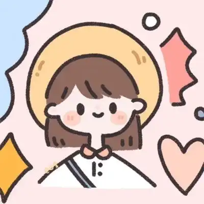 高清超萌的一对两张手绘卡通可爱情侣头像图片