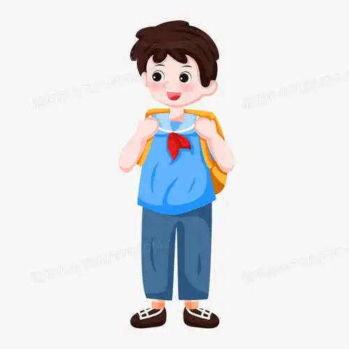 手绘卡通开学背书包的男学生png图片素材免费下载psd格式45004500像素熊猫办公