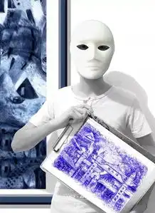 在垃圾上作画的大理90后文艺男