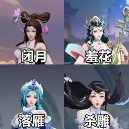 王者荣耀四大美女集齐,其她三位称号优雅,西施是怎么回事