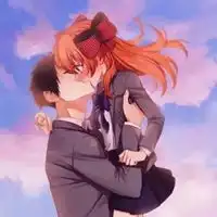 动漫男女接吻图片唯美图片动漫情侣亲吻唯美图片