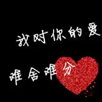 黑色文字情侣头像