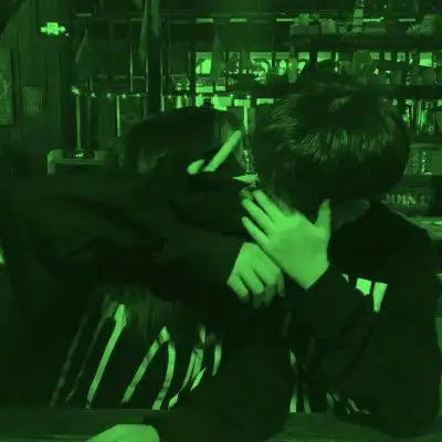 绿色头像情侣一对好看的情侣头像一男一女绿色系列