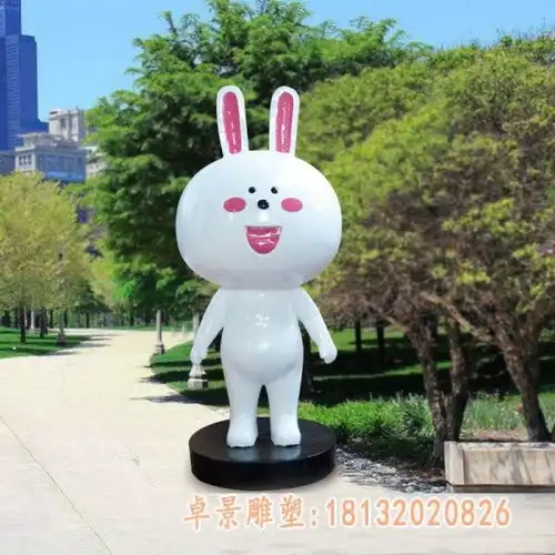 玻璃钢布朗熊可妮兔雕塑江西树脂可妮兔雕塑厂家