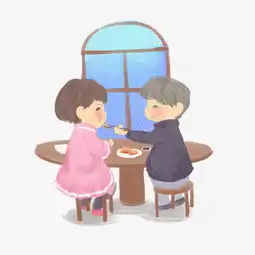 2019农历新年小情侣窗下吃年夜饭图片素材其他格式下载动漫人物大全