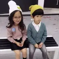 双人小孩情侣头像一对情侣头像可爱小孩一男一女一对两张