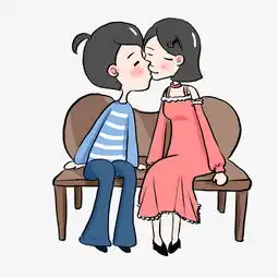 情人节亲嘴的情侣插画图片素材其他格式下载动漫人物大全
