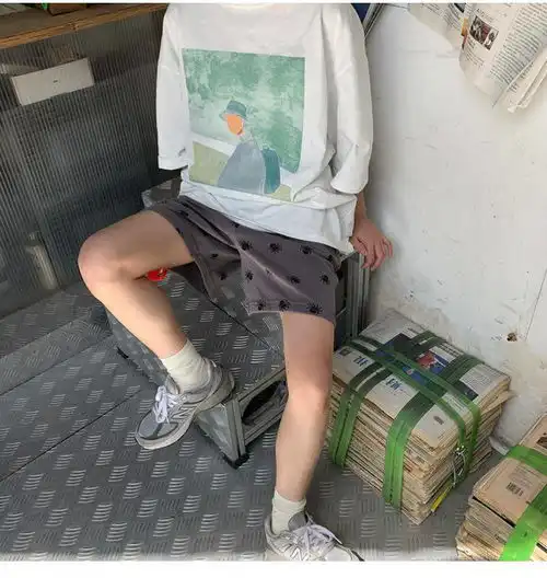 卓纪短袖t恤男士夏季ins港风宽松印花上衣韩版潮流百搭帅气情侣休闲半袖