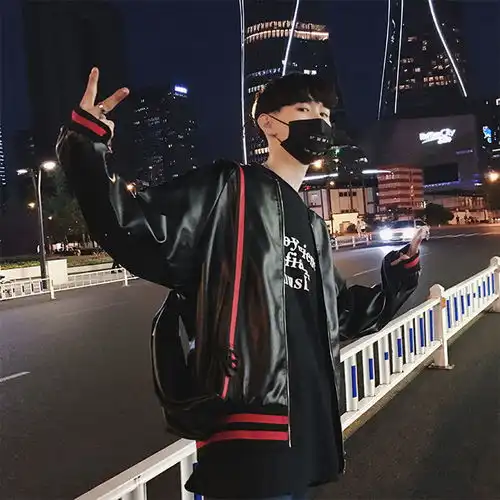 秋季机车情侣皮衣男士韩版ins帅气夹克衫bf原宿港风学生外套潮流