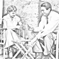 罗马假日手绘情侣头像经典黑白罗马假日情头头像