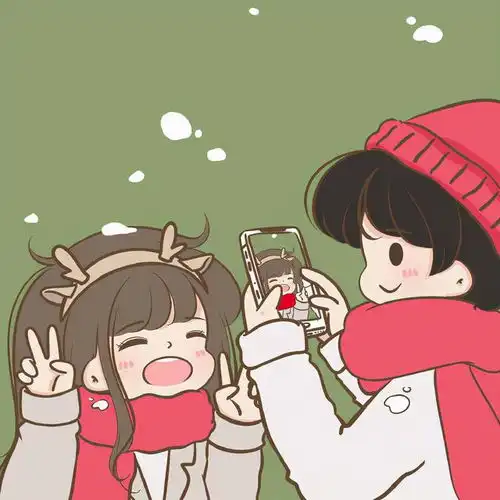 圣诞节情侣头像,和心爱的人一起用吧