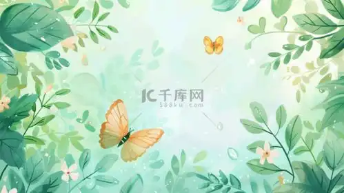 蝴蝶绿色背景背景图片蝴蝶绿色背景背景素材图片千库网