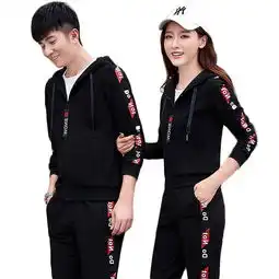 2018秋冬季新款韩版情侣三件套套装男士运动休闲装女运动服套装潮