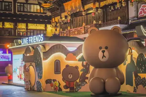 限时1个月linefriends家族闪现豫园