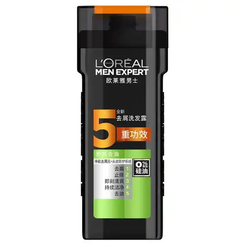 原价36.90现价35.79欧莱雅loreal男士去屑洗发露炭爽去油400ml新老包装随机发货