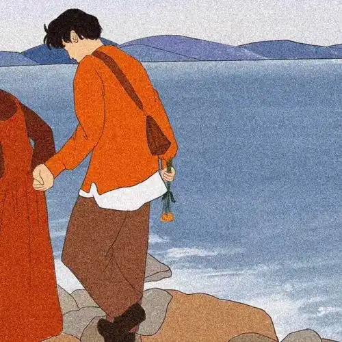 情头超好看的手绘情侣头像
