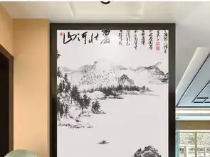 手绘水墨禅意山水意境新中式玄关背景装饰画图片设计素材高清模板下载44.08mb动物花鸟玄关大全