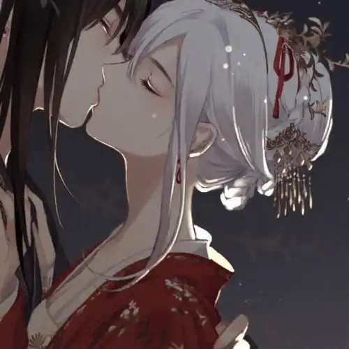 唯美古风情侣头像不知乘月几人归落月摇情满江树