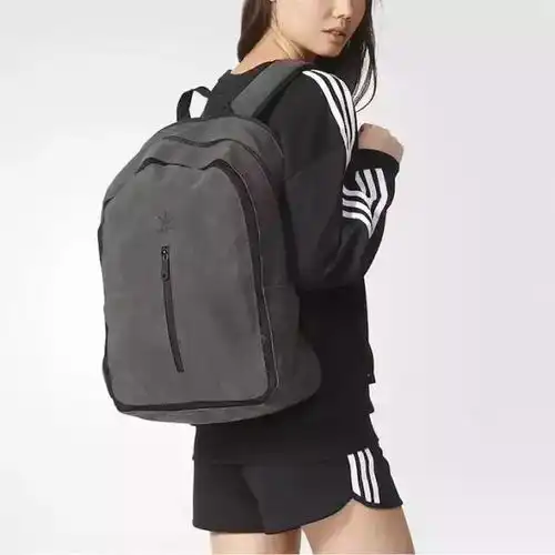 ad麂皮磨砂材质男女情侣款双肩包书包背包