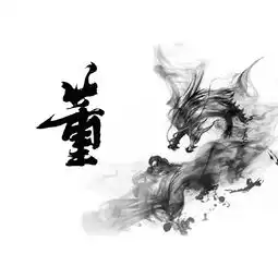 66张潇洒水墨龙百家姓头像,专为你设计制作的,适合送给你的朋友