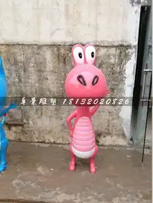 玻璃钢卡通河马商场卡通动物雕塑-黄页88网