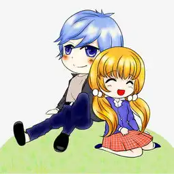 手绘q版情侣png素材图片素材其他格式下载动漫人物大全