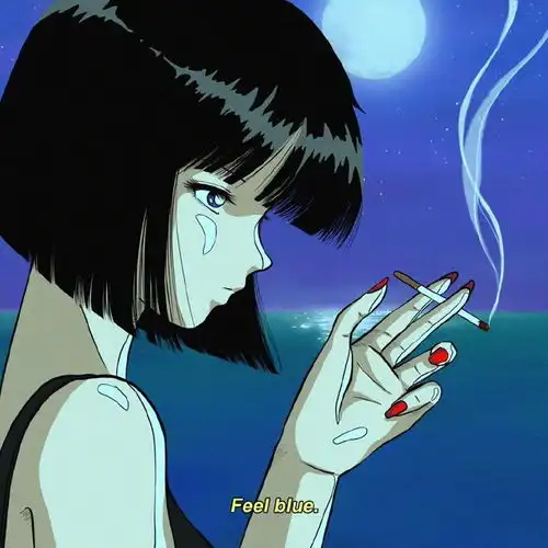 复古插画头像女生头像