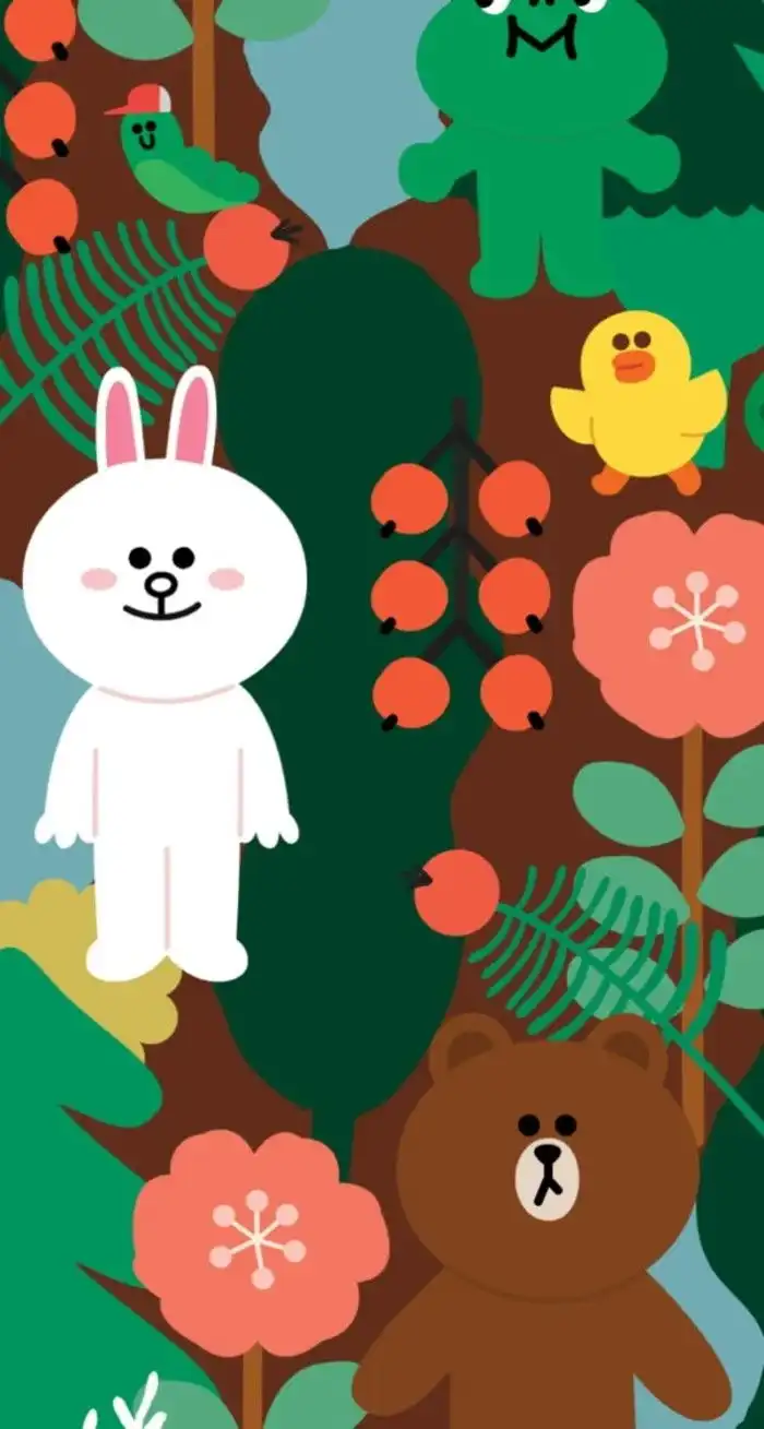 iphone壁纸手帐素材文字手绘linefriends