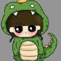 卡通绿色恐龙情侣头像微信头像图片大全