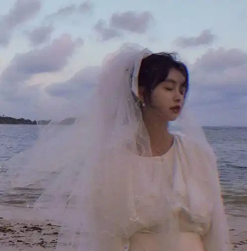 女生头纱头像前途似海,来日方长