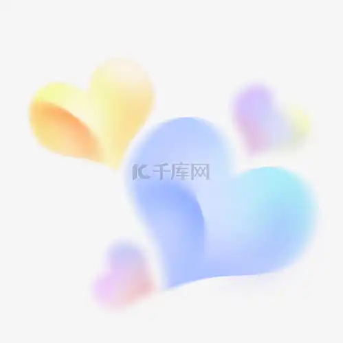 弥散爱心心形情人节七夕背景清新色系素材图片免费下载千库网