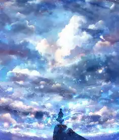 p站手绘插画光影人物天空星空植物风景壁纸堆糖,美好生活研究所