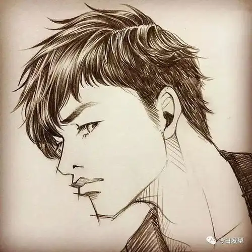 男女发型手绘