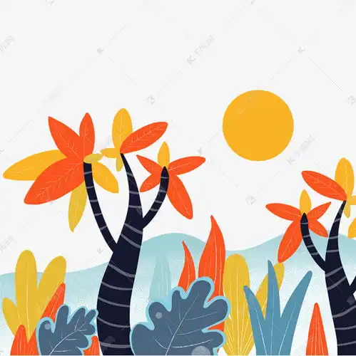 手绘艺术暖色森林海报装饰元素png免抠图素材图片免费下载千库网