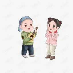 情人节浪漫弹吉他卡通情侣双人手绘送花求婚场景素材图片免费下载高清psd千库网图片编号11638370