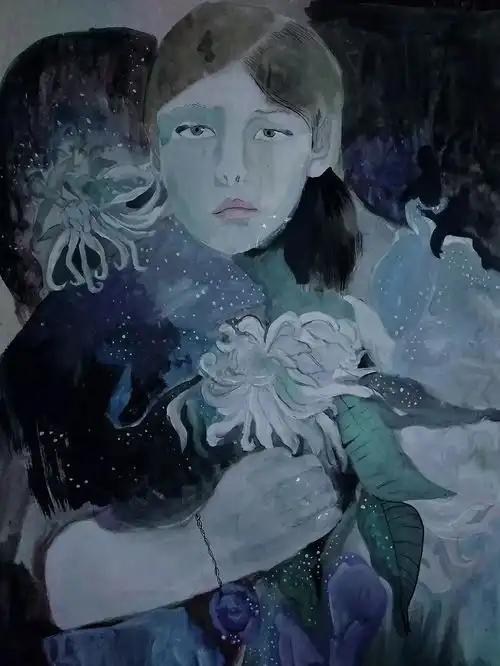 手拿玫瑰轮盘的人